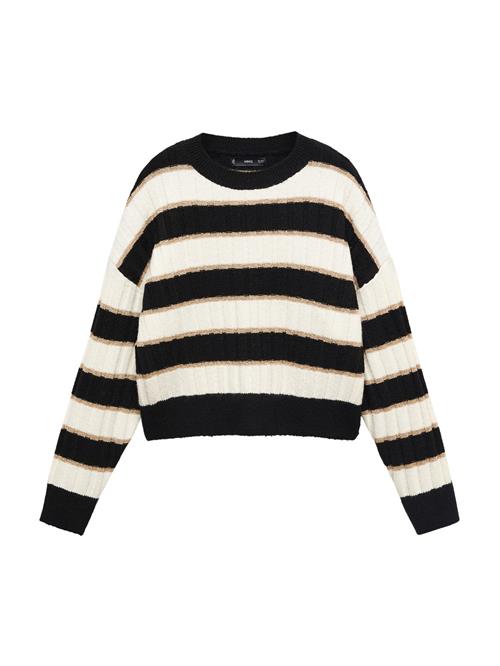 Se MANGO Pullover 'PATRONUS'  sand / sort / uldhvid ved About You