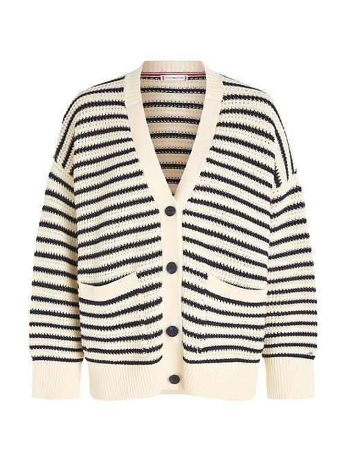 TOMMY HILFIGER Cardigan  creme / sort