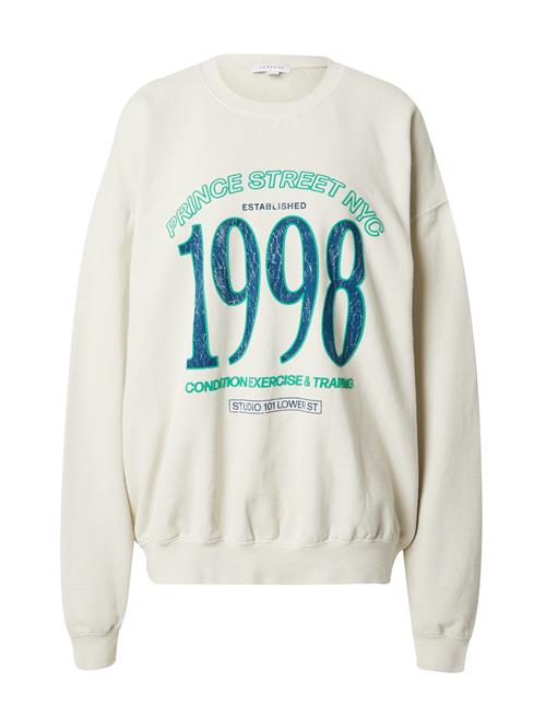 TOPSHOP Sweatshirt  ecru / mørkeblå / jade