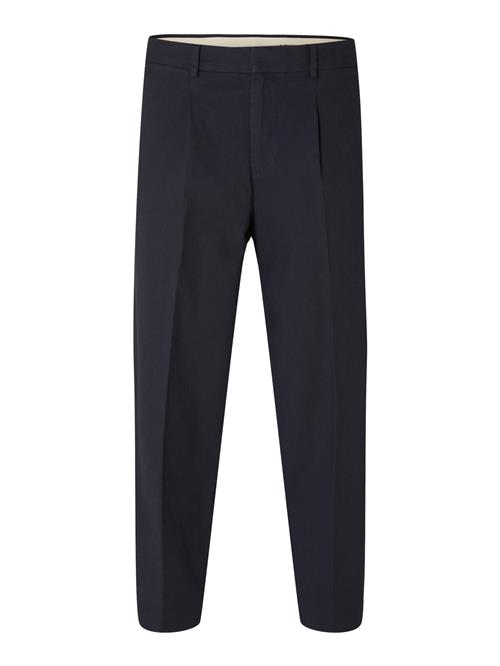 SELECTED HOMME Bukser med lægfolder 'TORINO'  navy