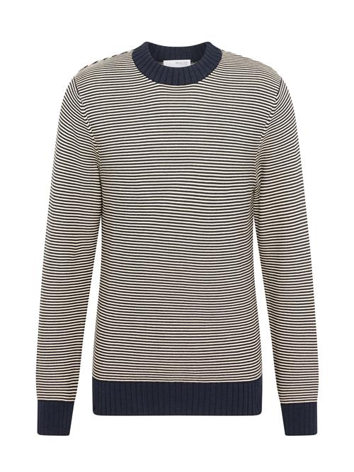 Se SELECTED HOMME Pullover 'SLHRobert'  beige / navy ved About You