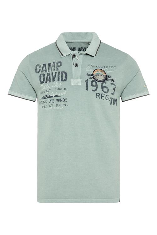 CAMP DAVID Bluser & t-shirts  pastelgrøn / sort