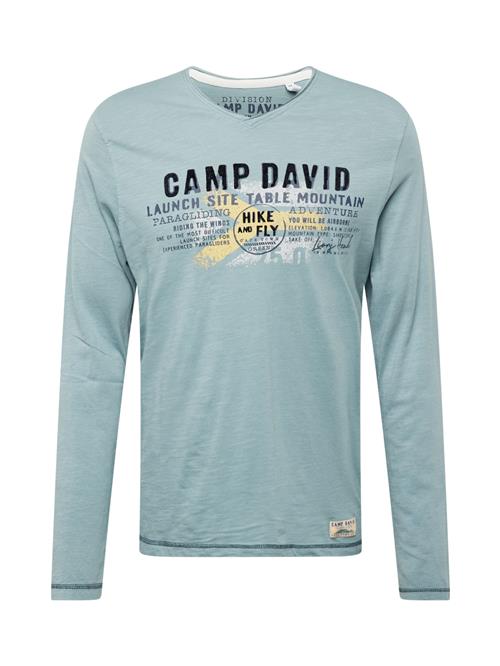 CAMP DAVID Bluser & t-shirts  beige / røgblå / cyanblå / sort