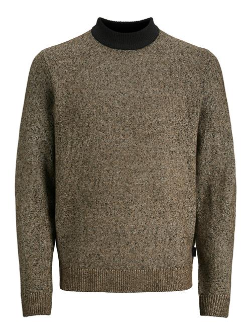 JACK & JONES Pullover 'JCOSpace'  mudderfarvet / sort