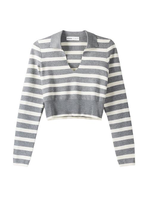 Bershka Pullover  grå / hvid