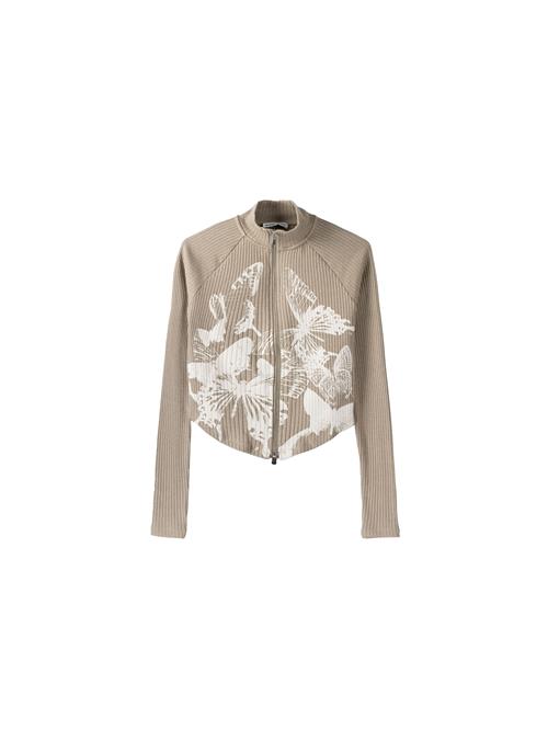 Se Bershka Cardigan  lysebeige / mørkebeige ved About You