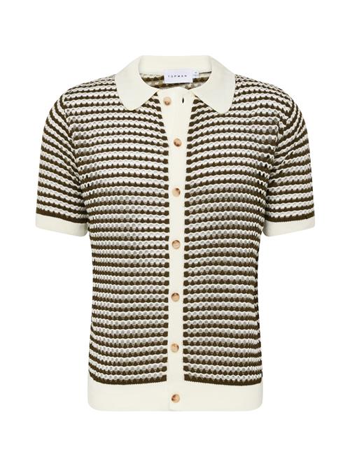 Se TOPMAN Cardigan  oliven / uldhvid ved About You