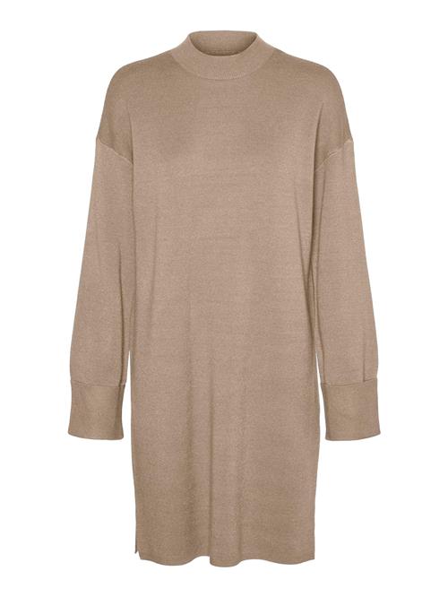 VERO MODA Strikkjole 'Goldneedle'  mørkebeige