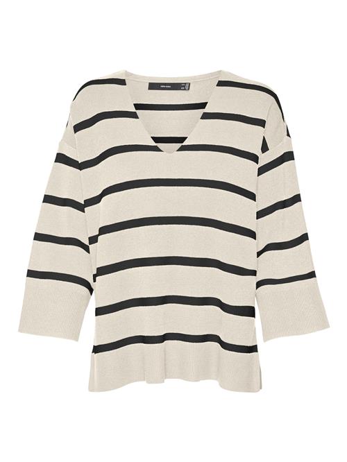 VERO MODA Pullover 'Saba'  beige / sort