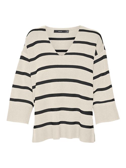 Se VERO MODA Pullover 'VMSaba'  beige / sort ved About You