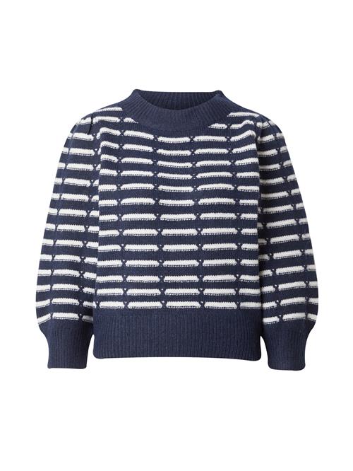 Se VERO MODA Pullover 'LEONOR'  navy / hvid ved About You