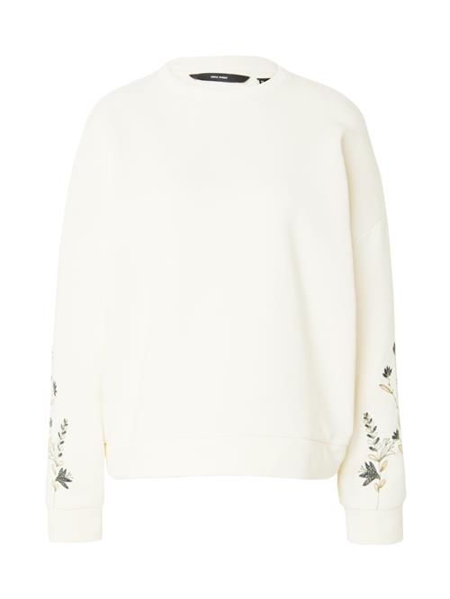 VERO MODA Sweatshirt 'IVY'  creme / gul / sort