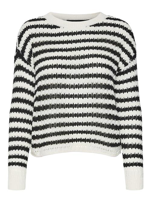 VERO MODA Pullover 'VMSPRING'  lysegrå / sort