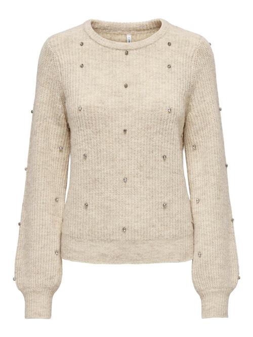 Se ONLY Pullover 'WHITNEY'  beige-meleret / sølv ved About You