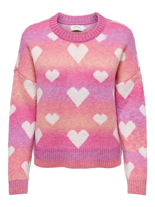 ONLY Pullover 'ONLAida'  lavendel / abrikos / fuchsia / hvid