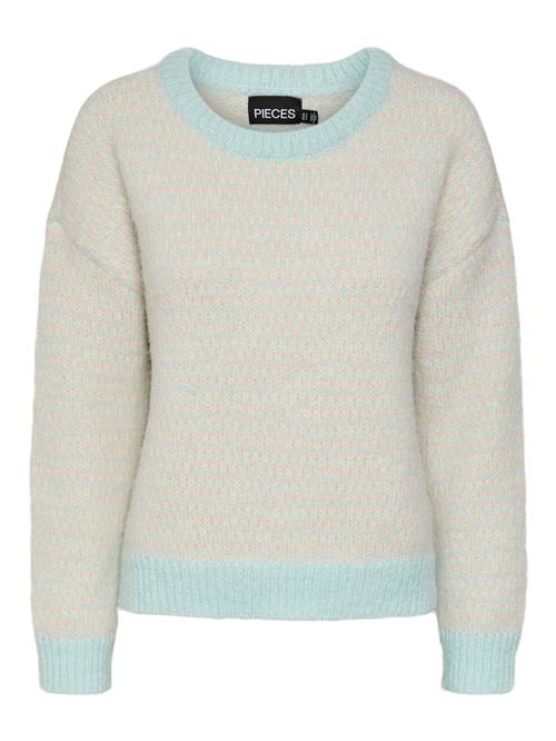 PIECES Pullover 'JANICE'  lyseblå / pastelgul / lyserød