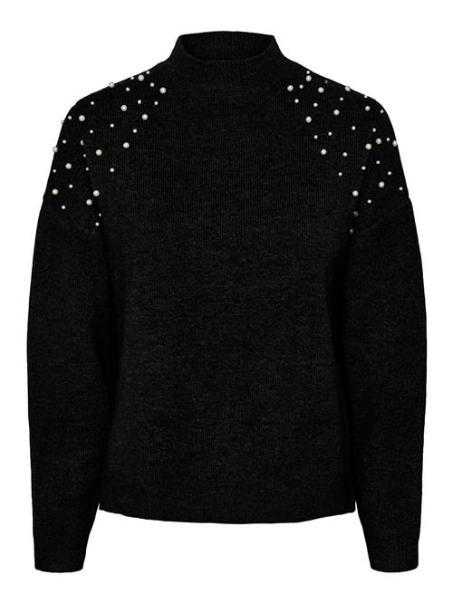 PIECES Pullover 'PEARLA'  sort / perlehvid