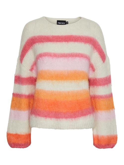 Se PIECES Pullover 'DICA'  beige / orange / lyserød / lys pink ved About You