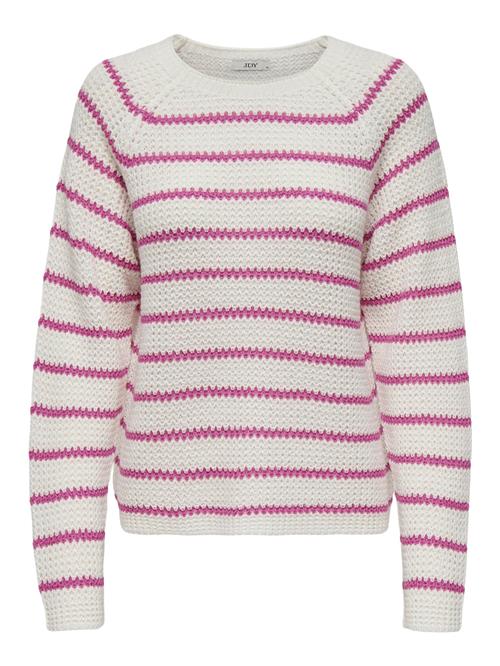 JDY Pullover 'Ellen'  pink / hvid