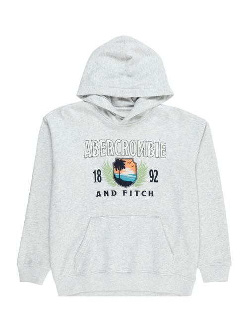 Abercrombie & Fitch Sweatshirt 'TECH'  grå-meleret / orange / sort / offwhite