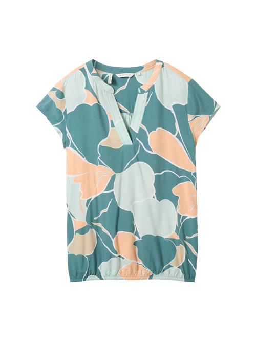 Se TOM TAILOR Bluse  mint / jade / fersken / hvid ved About You