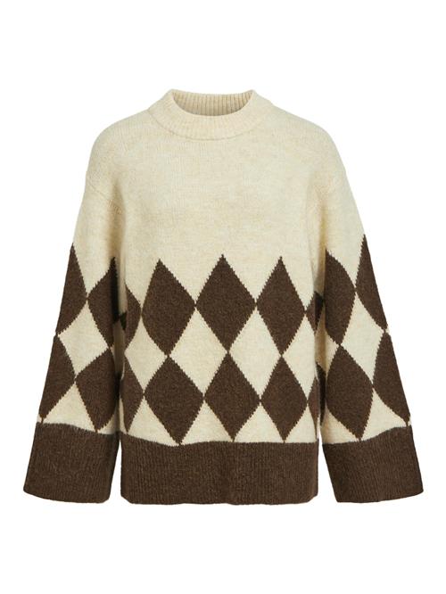 Se OBJECT Pullover 'Perla Geromia'  beige / mørkebrun ved About You