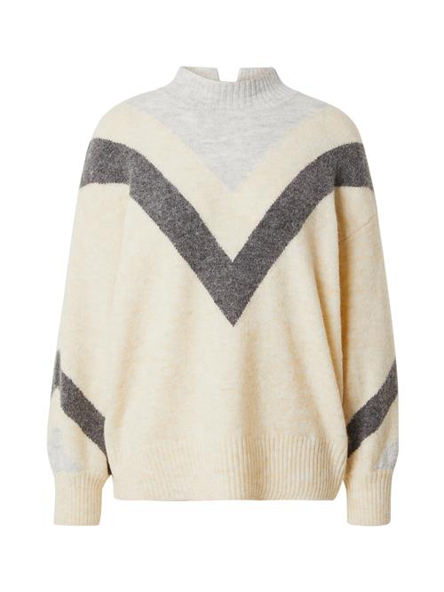 Se OBJECT Pullover 'JOYA'  beige-meleret / antracit / lysegrå ved About You