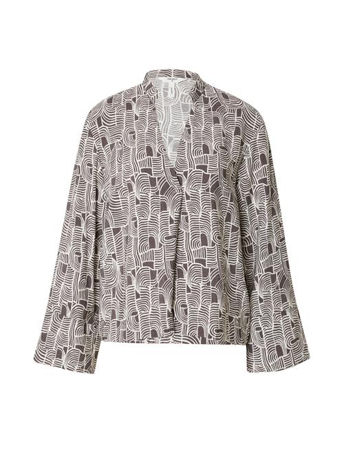 OBJECT Bluse 'DAYA'  antracit / hvid