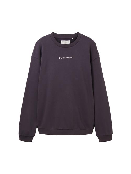 TOM TAILOR DENIM Sweatshirt  antracit / hvid