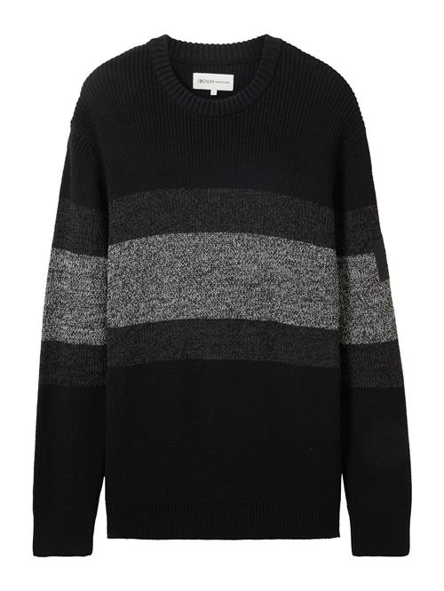 TOM TAILOR DENIM Pullover  mørkegrå / grå-meleret / sort