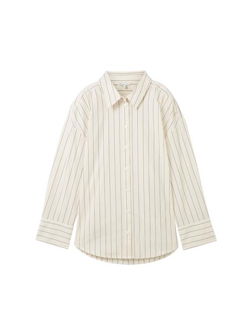 TOM TAILOR DENIM Bluse  lysebeige / sort