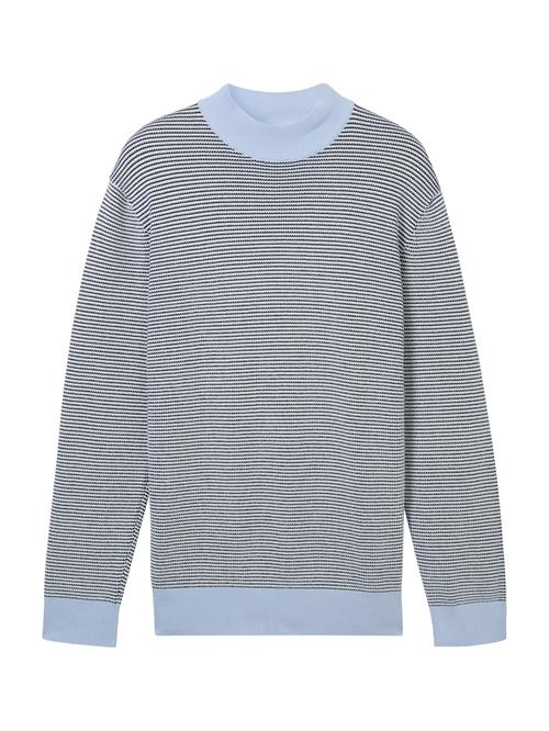 Se TOM TAILOR DENIM Pullover  marin / lyseblå / hvid ved About You