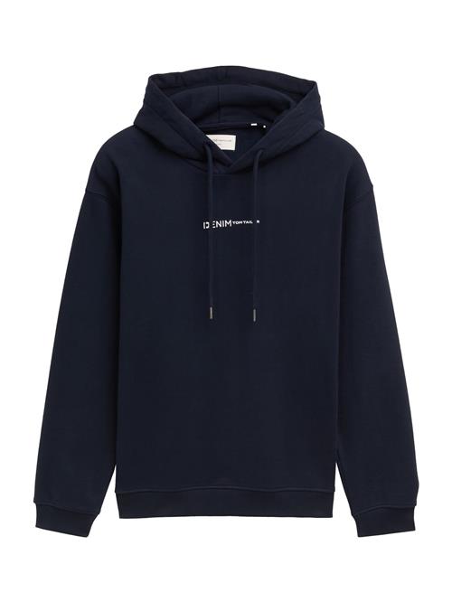 TOM TAILOR DENIM Sweatshirt  mørkeblå / hvid