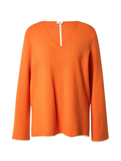 s.Oliver BLACK LABEL Pullover  mørkeorange / uldhvid