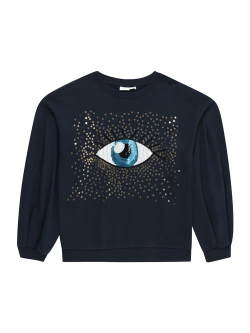 NAME IT Sweatshirt 'BITIA'  turkis / safir / guld / hvid