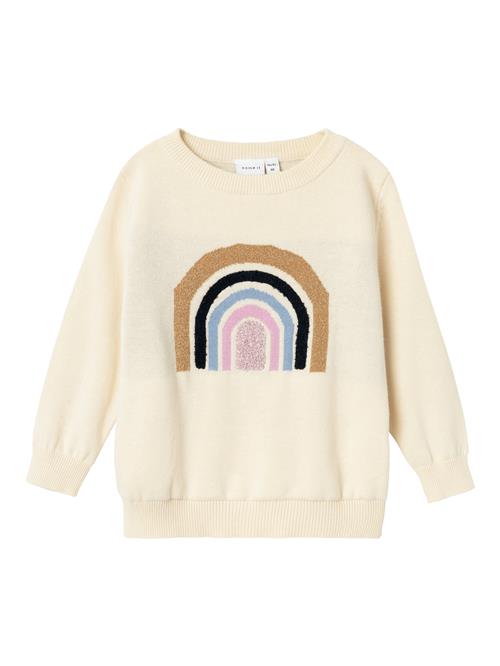 NAME IT Pullover 'KIBOW'  creme / brun / lyserød