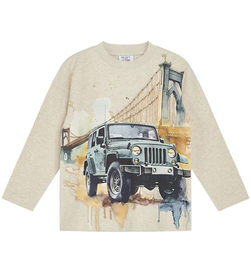 Se Hust and Claire Bluse - Anton - Wheat Melange m. Jeep ved KidsWorld