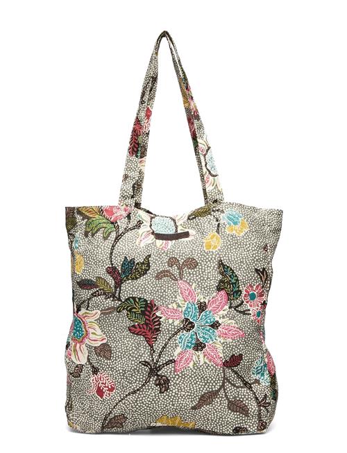 Ceannis New Shopper Grey Flower Linen Ceannis Patterned