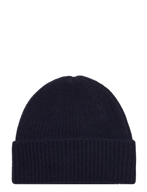 Davida Cashmere Short Rib Fold Cap Davida Cashmere Navy