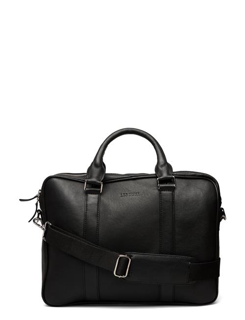 Leather Computer Bag Single Les Deux Black