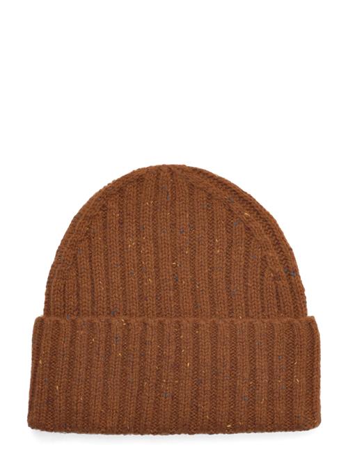 Les Deux Wells Fleck Rib Beanie Les Deux Brown