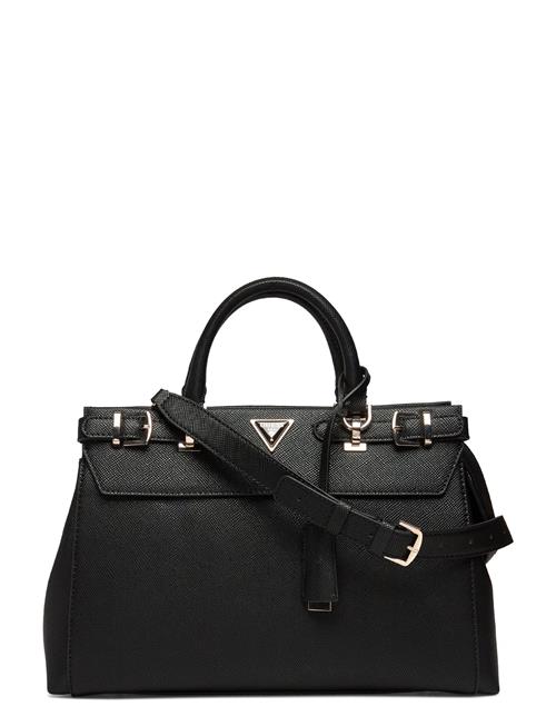 Se GUESS Levante Luxury Satchel GUESS Black ved Booztlet