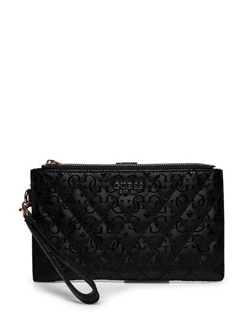 Se GUESS Yarmilla Slg Dbl Zip Organizer GUESS Black ved Booztlet