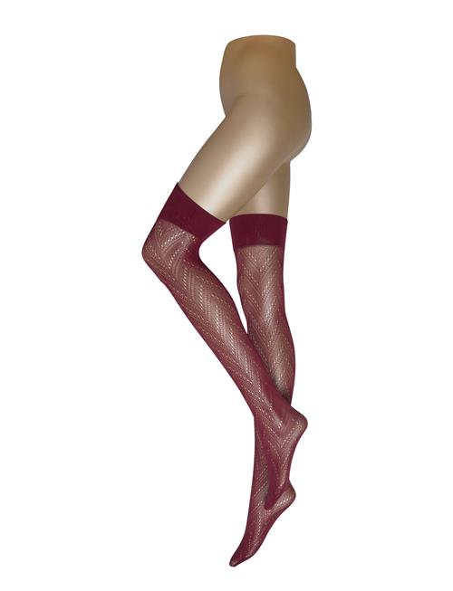 Se Swedish Stockings Ina Pointelle Knee-Highs Swedish Stockings Red ved Booztlet