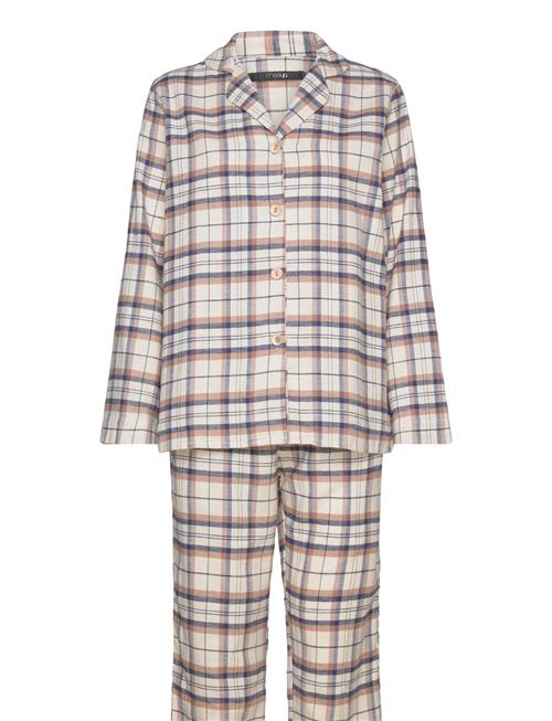 Missya Check Flannel Pyjamas Missya White