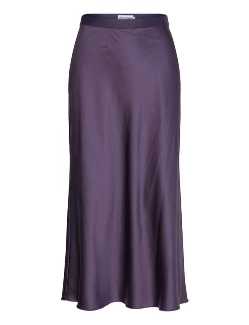 Ahlvar Gallery Hana Satin Silk Skirt Ahlvar Gallery Purple