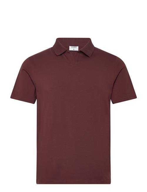 Filippa K Stretch Cotton Polo T-Shirt Filippa K Burgundy