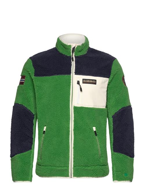 Se Napapijri Yupik Full-Zip Fleece Napapijri Green ved Booztlet