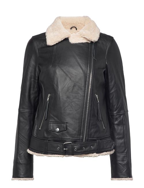 Jofama Bea Shearling Leather Biker Jofama Black