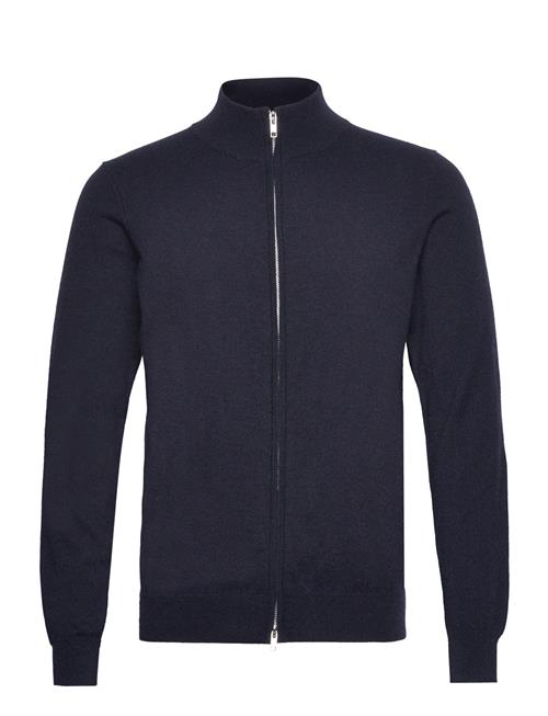 Se Davida Cashmere Man Zip Cardigan Davida Cashmere Navy ved Booztlet